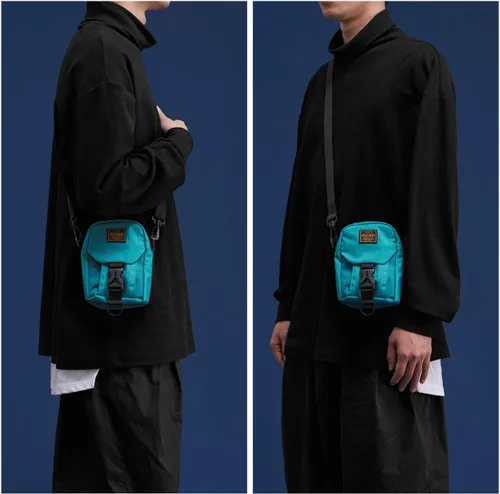 Vista 4 de Jeelow Mini bolso cruzado ligero para teléfono celular, bolso cruzado al aire libre, riñonera para hombres y mujeres, Agua