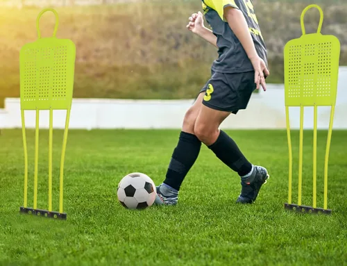 Vista 2 de Free Kick Mannequin Soccer, 3 Pcs 68.9 inch Soccer Training Equipment Wall, Durable PVC Soccer Defender Dummy with Carry Bag Verde fluorescente