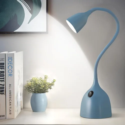 Vista 13 de Lámpara de Escritorio de Cuello de Cisne EJIAXIN 360° Luz de Lectura LED Flexible Lámpara de Escritorio Pequeña para Espacios Pequeños Lámpara