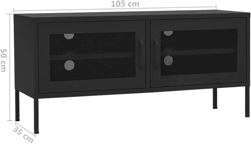 Vista 9 de Soporte de TV, soportes de televisión, centro de entretenimiento multimedia y armarios de almacenamiento, para sala de estar, dormitorio, mueble