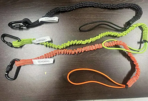 Vista 6 de Paquete de 3 cordones retráctiles para herramientas, correa de seguridad para herramientas de protección contra caídas con mosquetón de bloqueo