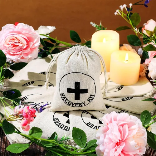 Vista 7 de Boao Paquete de 20 bolsas de regalo, decoraciones para despedida de soltero, despedidas de soltera con cordón, suministros de boda para despedida
