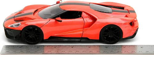 Vista 6 de Jada Pink Slips 1:24 W1 2017 Ford GT - Coche fundido a presión, juguetes para niños y adultos (salmón metálico)