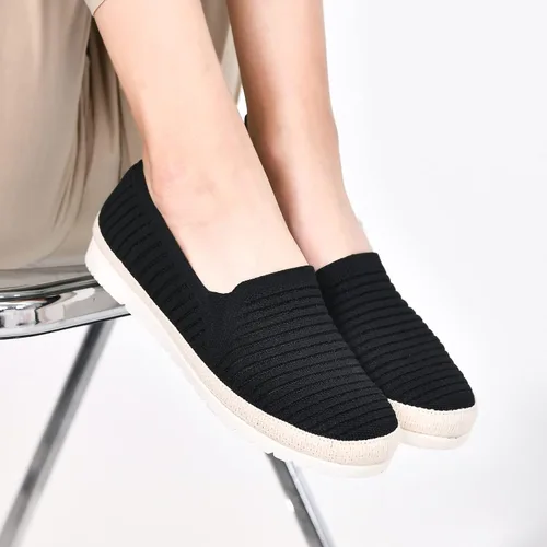 Vista 9 de Women Casual Slip on Walking Shoes Comfortable Knitted Hands Free Slip ins Sneakers with Arch Support Fashion Work Nurse Tennis Shoes