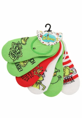 Vista 2 de Calcetas invisibles Dr. Seuss Grinch paquete de 6 Multicolor