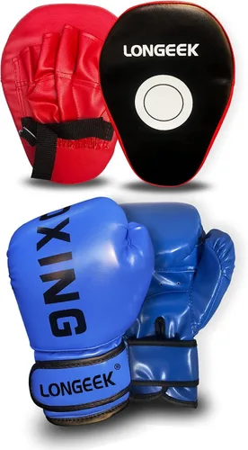 Vista 11 de Guantes de boxeo para niños de 4/6 onzas, guantes de entrenamiento, guantes de bolsa, guantes de lucha para niños de 3 a 15 años