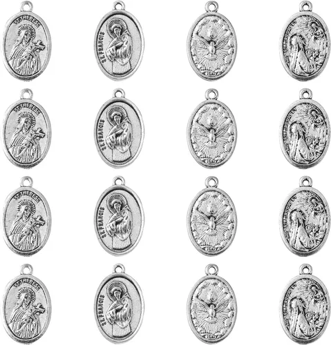 Vista 15 de Airssory Vida Religión Corazón Ojo Letra Número Naturaleza Flor Planta Fruta Animal Lucky Antique Charms, Plata, No es una piedra preciosa