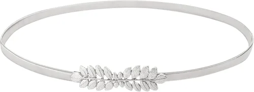 Vista 13 de GRACE KARIN Cinturón de cincha de metal flaco para mujer, cinturón elástico de cintura de oro CL633