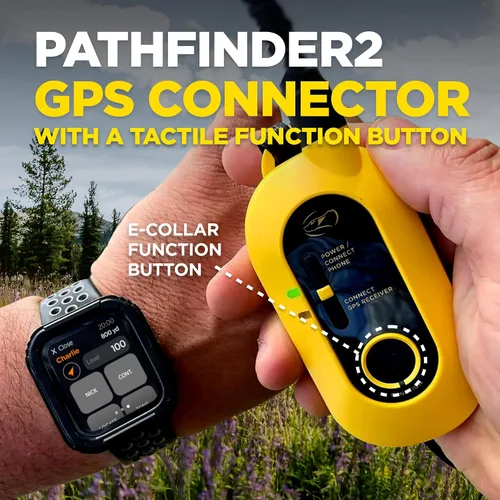 Vista 2 de Dogtra Pathfinder 2 GPS Tracker eCollar + 2 receptores adicionales verde y negro 9 millas, luz LED, sin tarifas, aplicación gratuita, impermeable