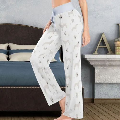Vista 3 de Cute Dogo Argentino Dogs Women's Pajama Pants Animals Paw Bone Sleepwear XS-XL