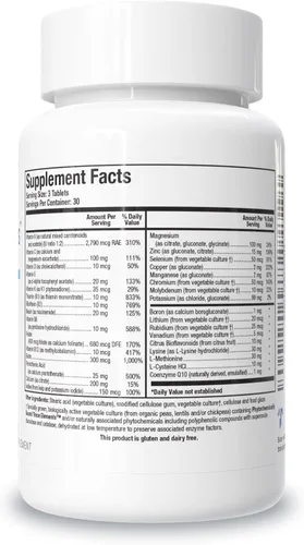Vista 3 de BIOTICS RESEARCH Bio Multi Plus, multivitamínico y minerales sin hierro 90