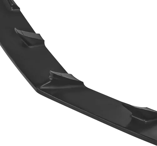 Vista 6 de Compatible con/repuesto para parachoques delantero, estilo STL, alerón de labio delantero de poliuretano, color negro, compatible con Chevorlet
