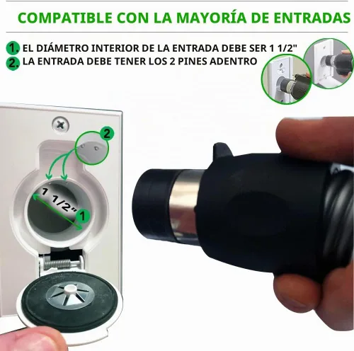 Vista 3 de Kit de accesorios de lujo plus de aspiradora central OVO, con manguera de bajo voltaje de 30 pies, control de ENCENDIDO/APAGA en el mango, cepillo