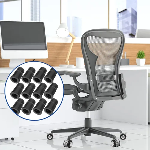 Vista 4 de NUOBESTY 40 fundas de repuesto para casquillo de rueda, insertos de vástago de goma de 1.18 x 0.78 pulgadas para sillas de oficina, ruedas, muebles