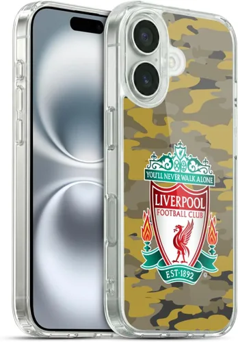 Vista 265 de Head Case Designs Funda de gel con licencia oficial del Liverpool Football Club Away Colourways Crest Camou [protección de grado militar] compatible