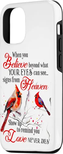 Vista 2 de Funda para iPhone 13 para mujer, mamá, amiga, cristiana, religiosa, cardenal, pájaro