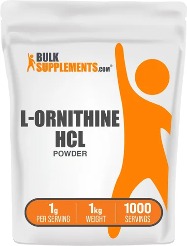 Vista 6 de BulkSupplements. com L-Ornitina HCl Polvo - Suplemento de ornitina, suplemento de aminoácidos - Sin gluten, 0.04 oz por porción, 17.64 oz