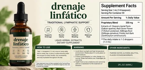 Vista 3 de Gotas de drenaje linfático, líquido de apoyo del sistema linfático a base