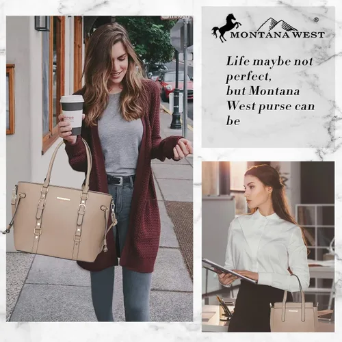 Vista 2 de Montana West Monederos y bolsos para mujer, juego de 3 piezas de bolso y cartera
