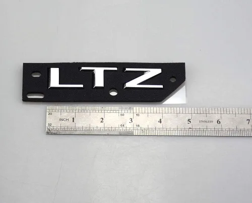 Vista 3 de Aimoll 2 calcomanías de repuesto para puerta trasera de Chevy 2019-2021 Silverado 1500 Z71 4x4 (cromado)