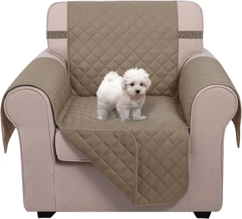 Vista 124 de U-NICE HOME Funda para sillón reclinable, reversible, con correas elásticas, resistente al agua, protege de perros y mascotas, sillón pequeño