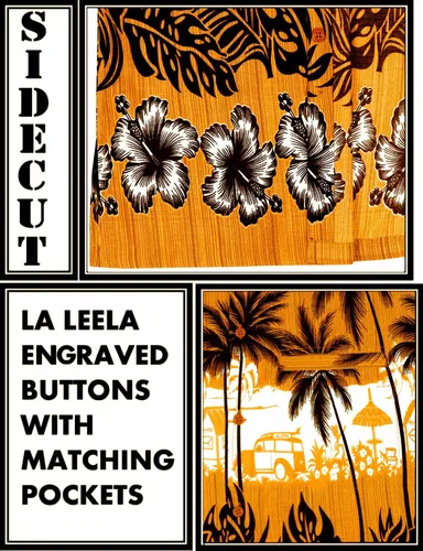 Vista 6 de LA LEELA Camisas hawaianas con botones Funky Beach para hombre