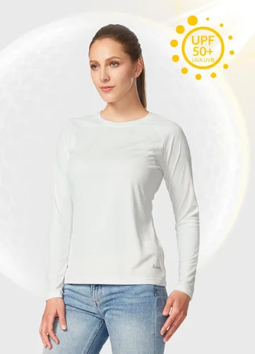 Vista 2 de BALEAF camisa de manga larga para mujer, con protección solar FPU 50+, de secado rápido, para practicar senderismo o pescar