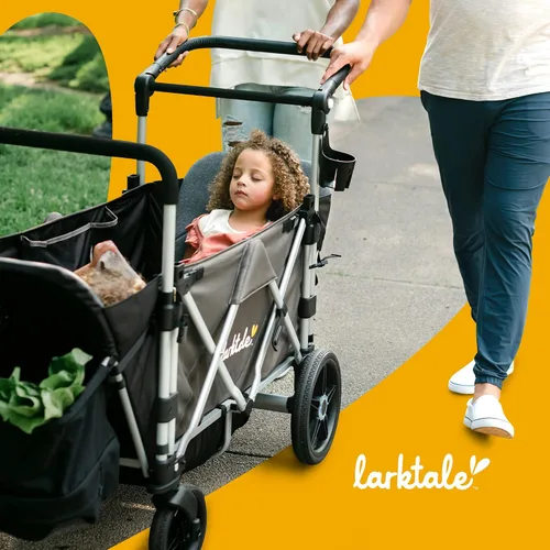 Vista 2 de Larktale caravan - Carro plegable de doble plaza, cochecito todo terreno para niños, bebé, niños pequeños