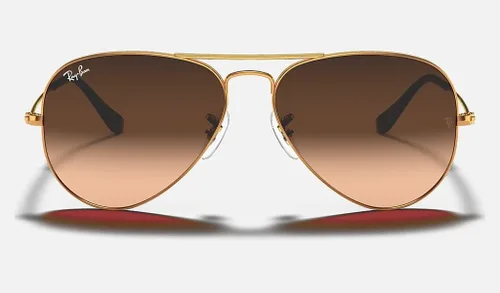 Vista 8 de Ray-Ban RB3025 - Lentes de sol de aviador de metal para hombre y mujer + paquete con kit de cuidado de gafas iWear de diseñador