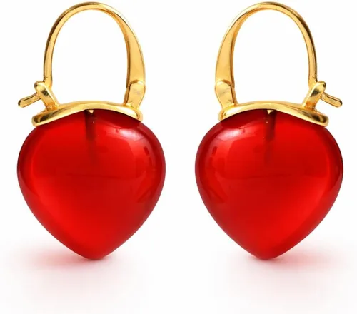 Vista 12 de Gempires Aretes Colgantes de Gemas Hechos a Mano, Aretes de Cristal Minimalistas y Simples, Joyería Hipoalergénica, Chapados en Oro, Diseño Clásico