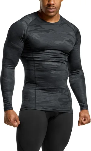 Vista 3 de ATHLIO - Paquete de 1 o 3 camisetas de compresión de manga larga con protección FPU 50+ para hombre, camiseta de protección para deportes acuáticos