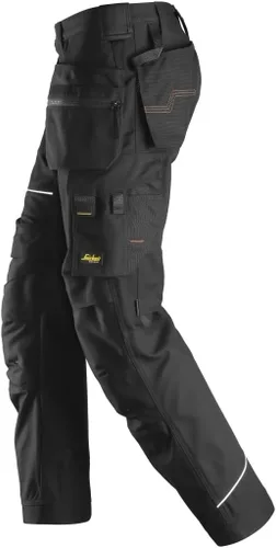 Vista 3 de Pantalones de trabajo de lona con volantes para hombre con bolsillos de funda