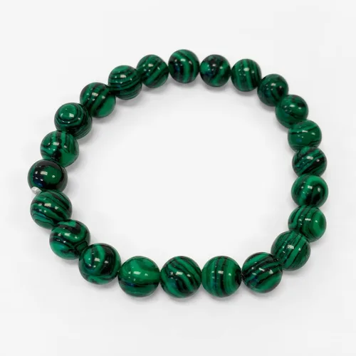 Vista 246 de Gem Avenue Handmade Round Bead Stretch Bracelet Unisex Natural Stone Beaded Jewelry for Men & Women, Elastic Wristband for Daily Wear
