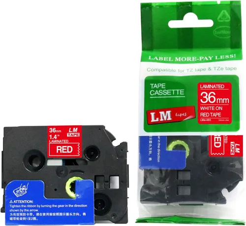 Vista 38 de 2/Pack LMe561 Premium 1.5" Black Print on Blue Label Tape, Compatible with Brother TZe-561 P-Touch Tape 36mm Laminated Replacement Label Tape.