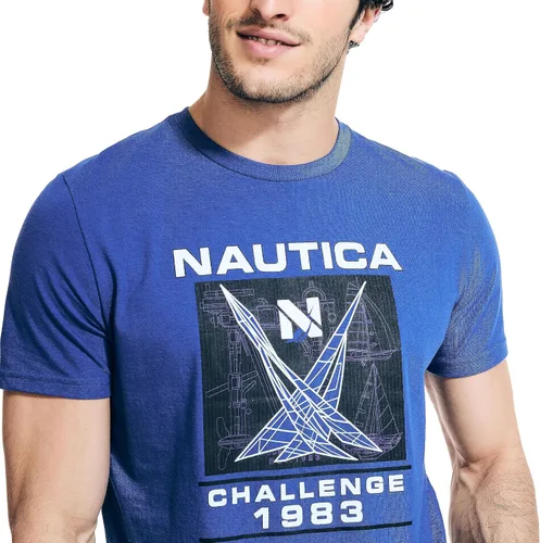 Vista 3 de Nautica Camiseta estampada Sustainably Crafted Challenge 1983 para hombre