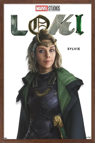 Vista 8 de Trends International Marvel Loki - Póster de pared de la serie Sylvie Feature Series, 14.725 x 22.375 pulgadas, versión enmarcada de madera