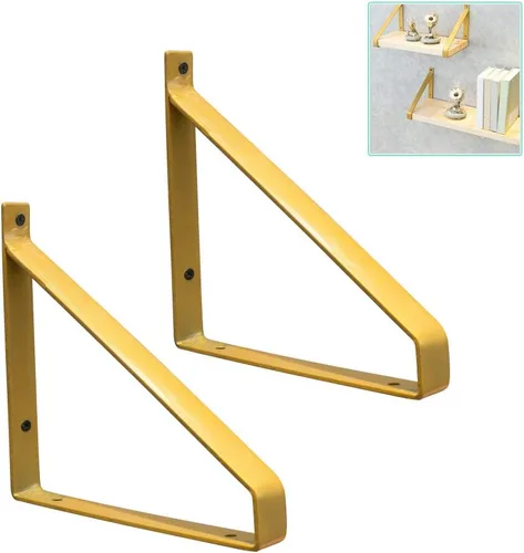 Vista 10 de Creative Load-Bearing - Soportes para estante de pared de hierro forjado con forma de triángulo, de madera, para sala de estar, TV, estantería