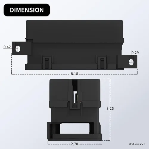 Vista 2 de RVBOATPAT Caja de relé de fusibles de 12 V con 6 relés y fusibles de cuchilla ATC/ATO de 11 vías, caja de fusibles y relés precableada de 12 V