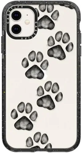 Vista 108 de Funda Impact de CASETiFY para iPhone 11 - Tiempo A Solas de Esther Kim - Negro Claro