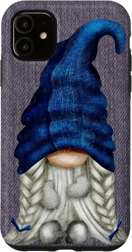 Vista 7 de Funny Gnome Girl with Blue Jeans for Women Cute Denim Case for iPhone 17