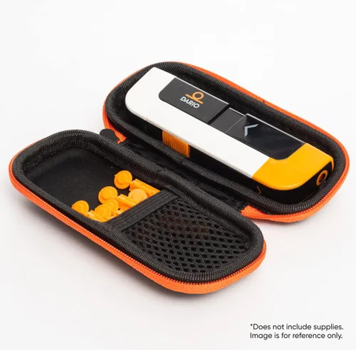 Vista 2 de Funda organizadora de viaje para control de diabetes, Lancetas y tiras de prueba