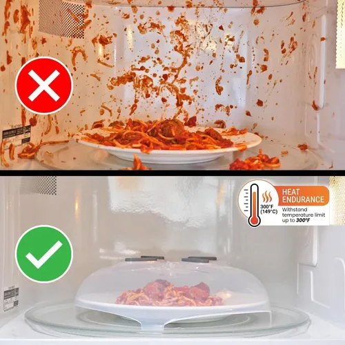 Vista 5 de HOVER COVER Cubierta magnética contra salpicaduras, tapa transparente de 12 pulgadas sin BPA, protector de placa ventilada con rejillas de Grafito