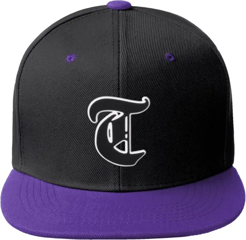 Vista 240 de Daxton Gorra clásica con visera de billete plano con letras del alfabeto inglés antiguo de la A a la Z