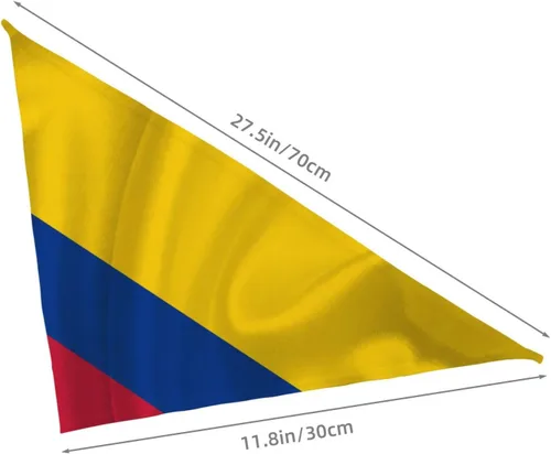 Vista 6 de Bufanda para perro con bandera de Colombia, bandana para mascotas, baberos para mascotas