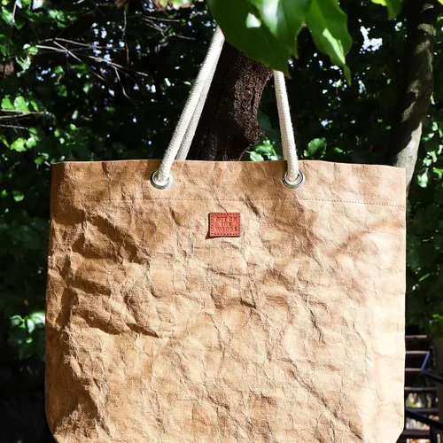 Vista 2 de Out of the Woods Pure Cord Shopper, bolsa de compras reutilizable espaciosa Sahara