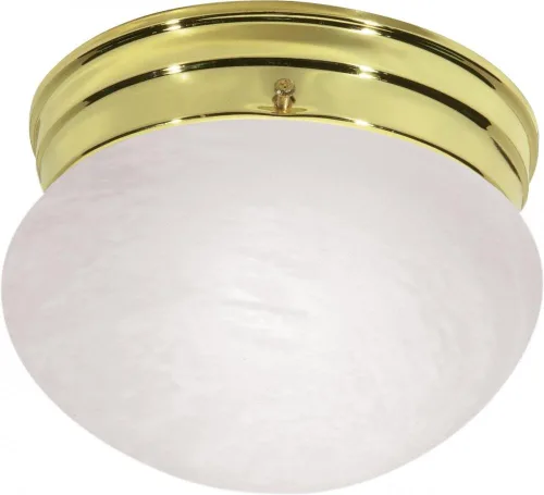 Vista 17 de Nuvo Lighting SF76/676 Lámpara de dos luces con pantalla de hongo, bronce antiguo/vidrio de alabastro