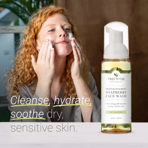 Vista 3 de Tree to Tub Hidratante facial hidratante para piel seca y sensible y piel sensible lavado facial para piel seca - Limpiador facial suave hidratante