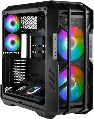 Vista 4 de Cooler Master HAF 700 E-ATX Caja de PC de Alto Flujo de Aire, Panel Frontal de Malla, Ventiladores Duales ARG 200mm Customizable Sickleflow, 1 x USB