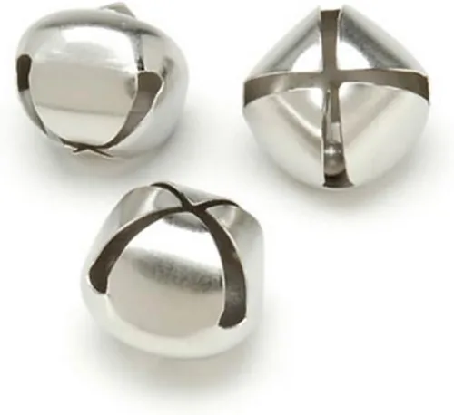 Vista 5 de Darice, cascabeles festivos, de plata, 1 pulgada, 18