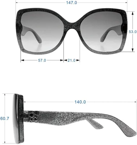 Vista 13 de Jessica Simpson J5234 - Gafas de sol retro de gran tamaño para mujer